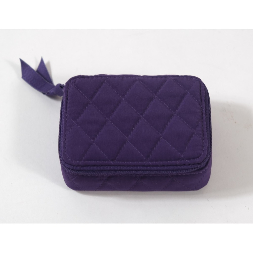 Vera Bradley Pill Case Women OS Purple Elderberry Travel Organizer Quilted New